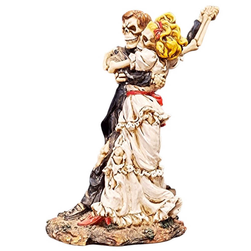 ✨️Skeleton Couple Dancing Statue - White Blue And Yellow!